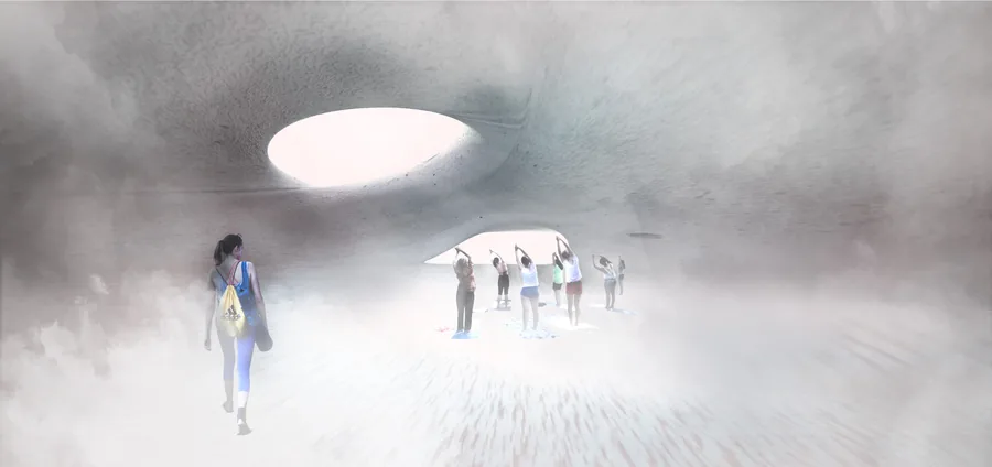 Palaestra A large semi-enclosed space which acts as a communal exercise ground for the local residents and the users of the canal, hosting yoga and Pilates…