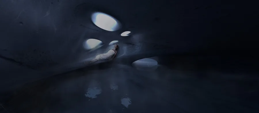 Frigidarium A cold ventilated space with multiple lightwells used as a place of solitary reflection and relaxation