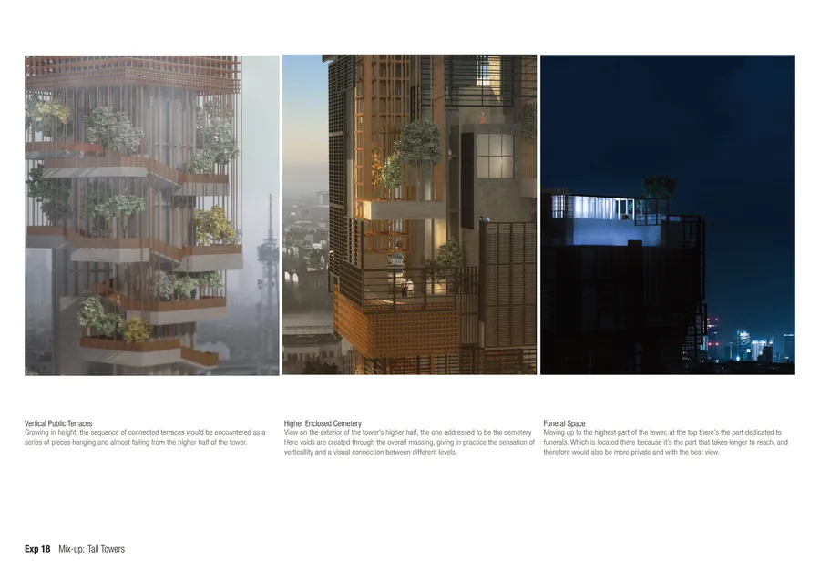 Exterior views at different heights