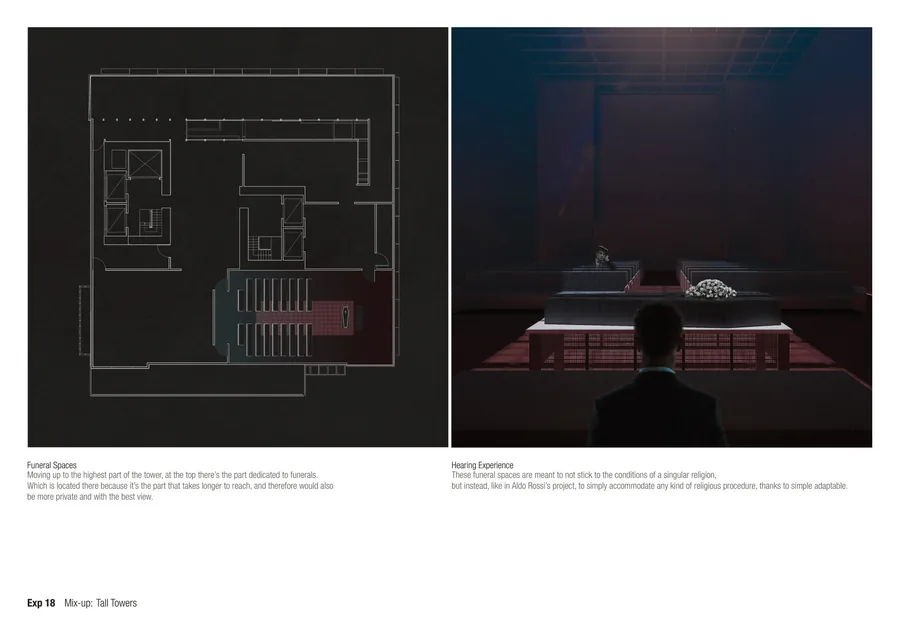 Funeral Space: plan & interior view