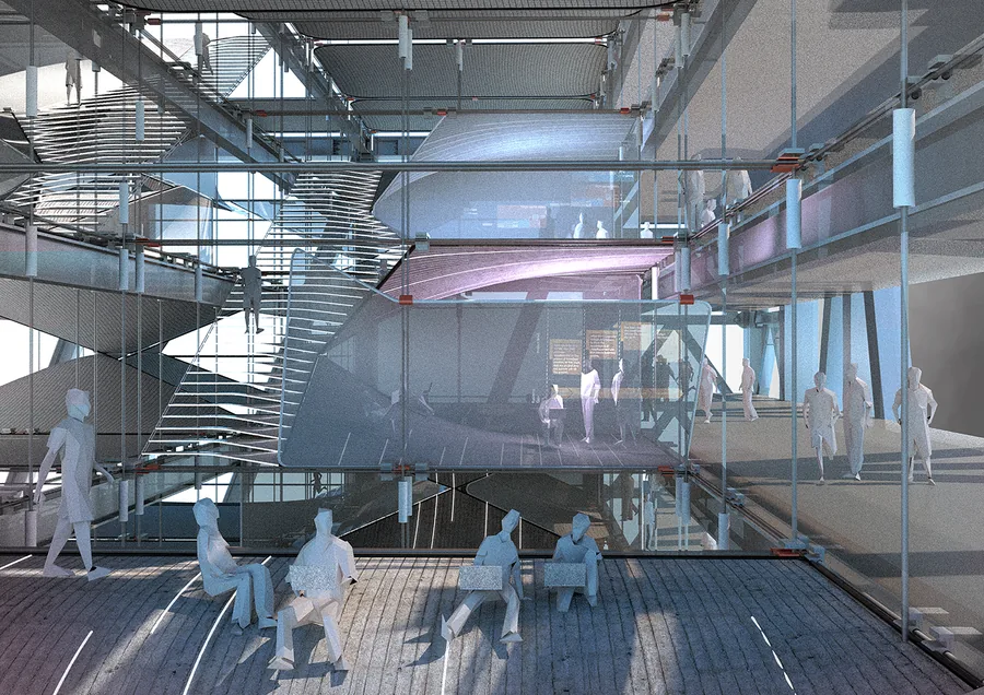 A new office usage method using a membrane sheet that can be manipulated as an enclosure or floor