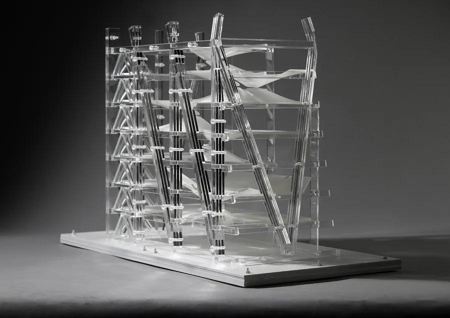 One of Megaframe module of Leadenhall building with oblique surface structure - scale 1:100