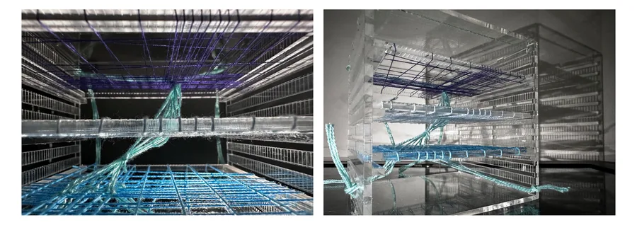 Hybrid system exploration model, exploring fields of density to create nodes
