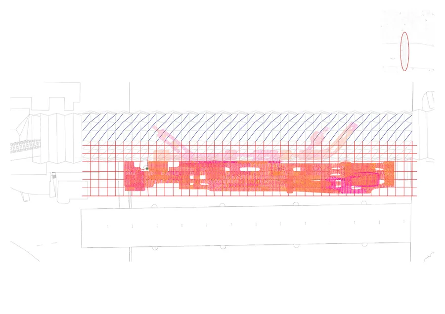 Design Intervention - Playground growing towards the bridge and bi-furcating.
