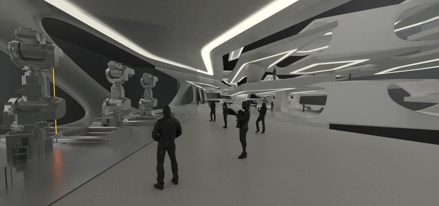 The fabrication space offers the consumer a unique experience, not separated from the shopping area so that the production process is transparent and people…