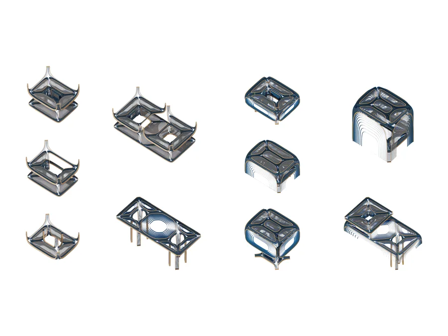 These complex Prototypes are an important part of the Hybrid System, extracted from a series of basic columnar frame combinations. By inserting them into the…