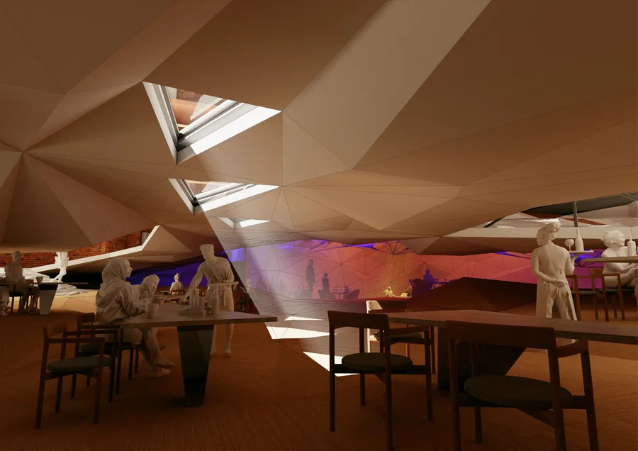 Cafe at the entrance of Jazz Club (features dining experience)
