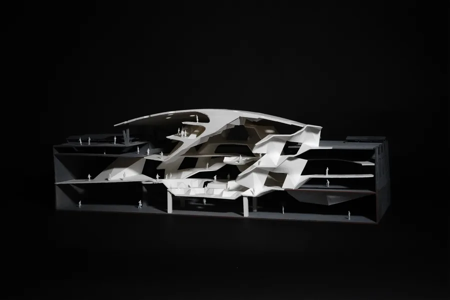 1:100 Sectional Physical Model Highlighting The Transition between The Existing & Proposed Design