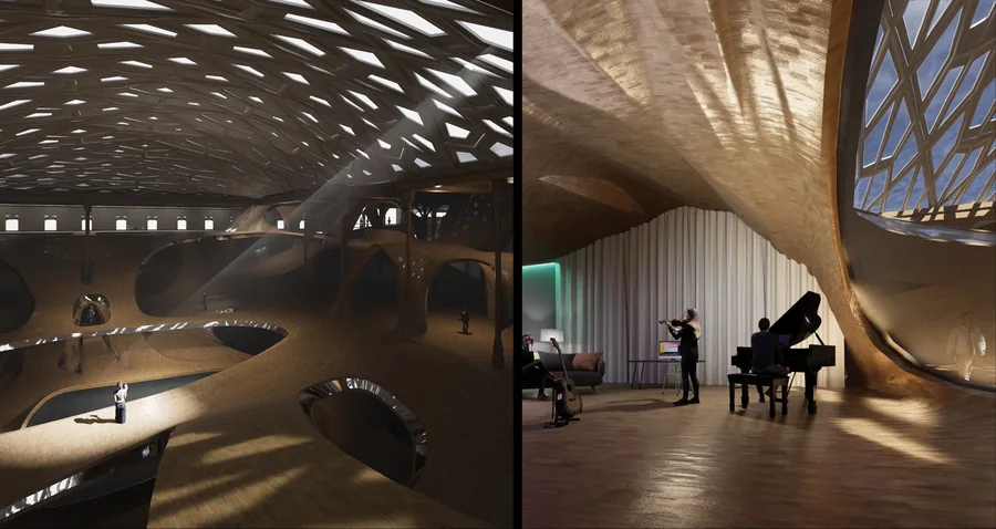 Central lobby/Musician studio