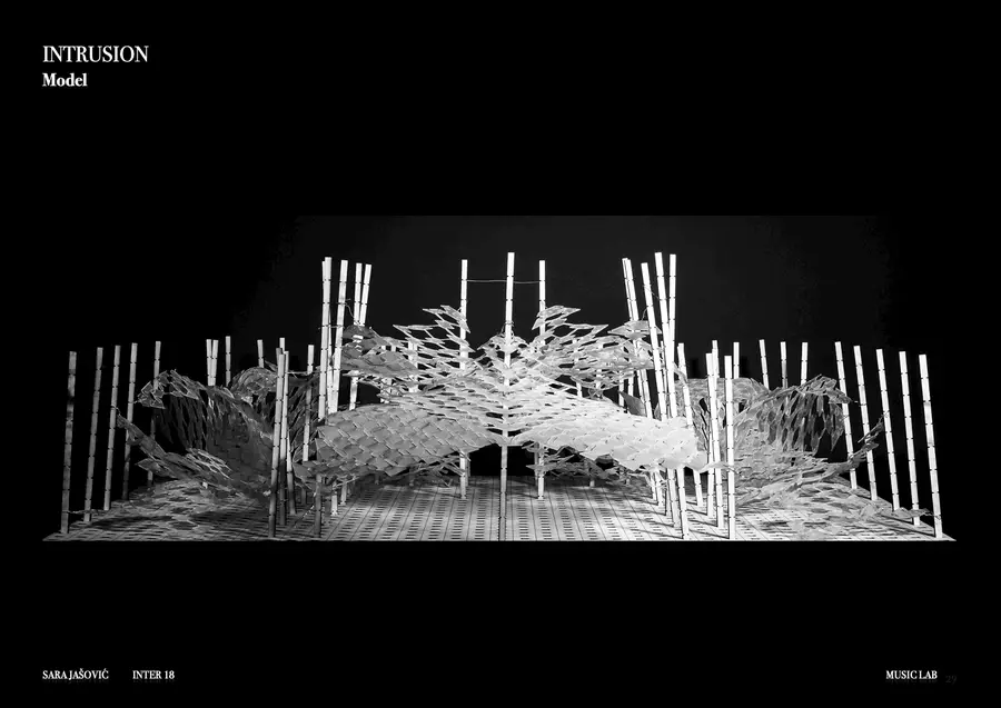 Varying the sizes of the hybrid forms and spanning them between the columns creates a multiplicity of spatial scales. This results in large public or…