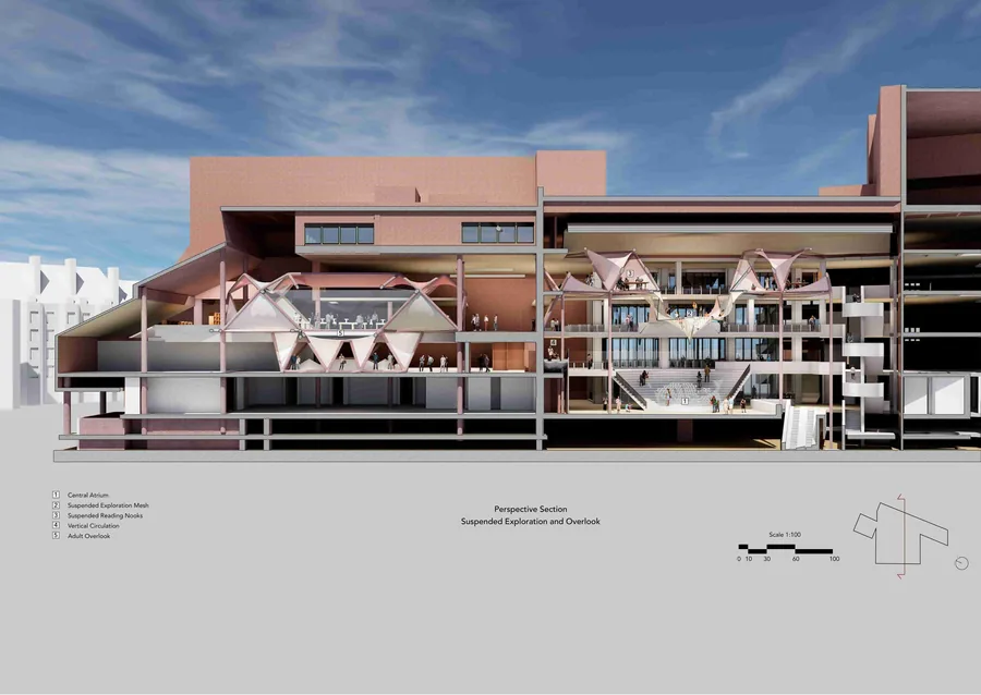 Perspective Section: Suspended Exploration and Overlook